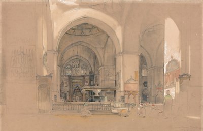 Interior of the Great Mosque, Bursa, Turkey by John Frederick Lewis
